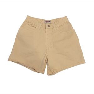 Womans Vintage London Jean Yellow High Rise Demin Shorts